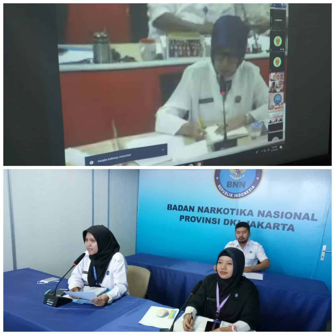 Video Conference Deputi Rehabilitasi BNN RI dengan Para Kabid Rehabilitasi BNNP Zona 3 Wilayah Barat Video Conference Deputi Rehabilitasi BNN RI dengan Para Kabid Rehabilitasi BNNP Zona 3 Wilayah Barat