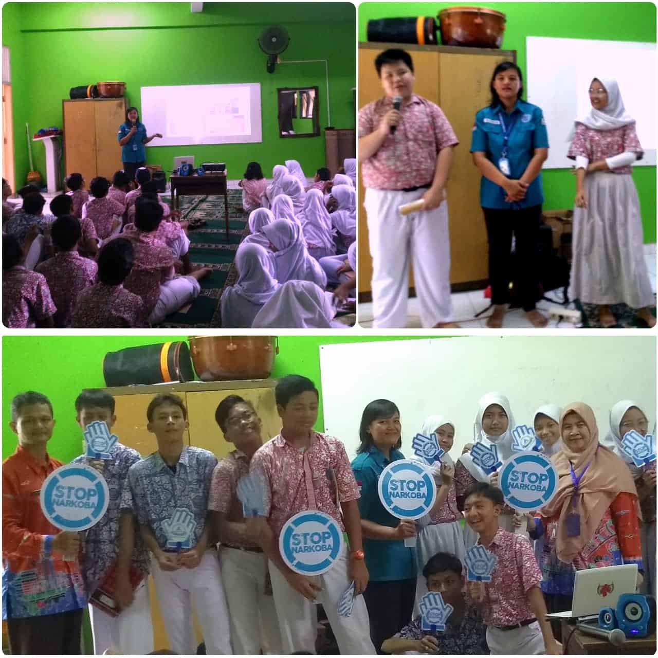 Informasi dan Edukasi P4GN Melalui Sosialisasi Bahaya Narkoba bagi Pelajar SMP Negeri 156 Jakarta