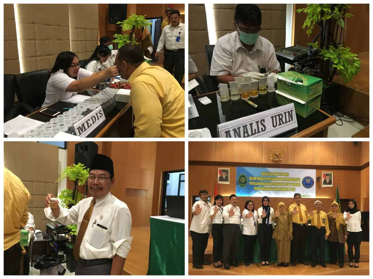 Sosialisasi Bahaya Penyalahgunaan Narkotika dan Tes Urine Bagi Pegawai Pengadilan Agama Jakarta Pusat Sosialisasi Bahaya Penyalahgunaan Narkotika dan Tes Urine Bagi Pegawai Pengadilan Agama Jakarta Pusat