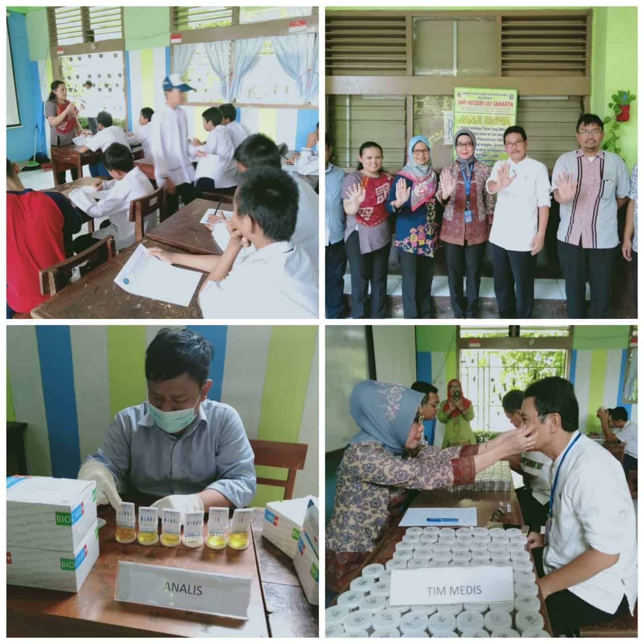 Pemberdayaan Masyarakat Anti Narkoba Melalui Tes Urine di SMP Negeri 257 Jakarta Pemberdayaan Masyarakat Anti Narkoba Melalui Tes Urine di SMP Negeri 257 Jakarta