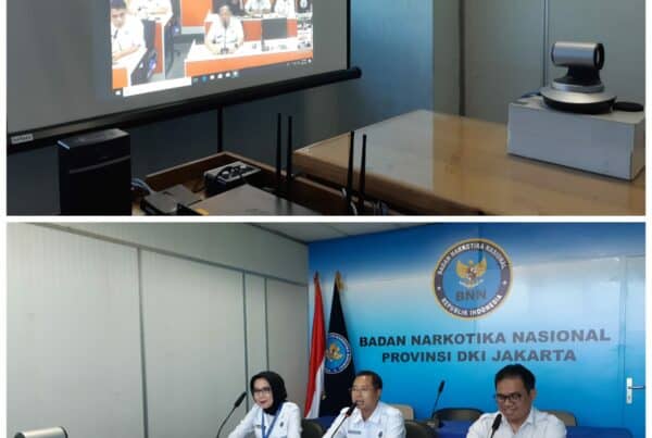 Teleconference Antara Deputi Bidang Dayamas BNN Dengan 12 BNNP Wilayah Barat