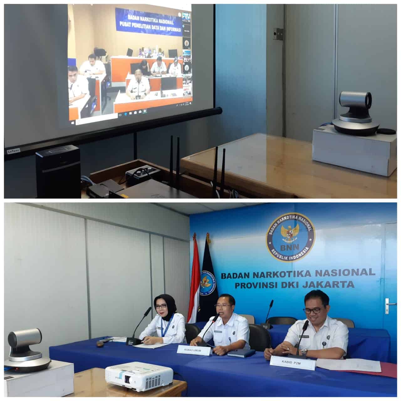 Teleconference Antara Deputi Bidang Dayamas BNN Dengan 12 BNNP Wilayah Barat Teleconference Antara Deputi Bidang Dayamas BNN Dengan 12 BNNP Wilayah Barat