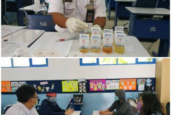 Sosialisasi dan Pemeriksaan Narkotika Melalui Tes Urine bagi Guru dan Karyawan Mahatma Gandhi School.