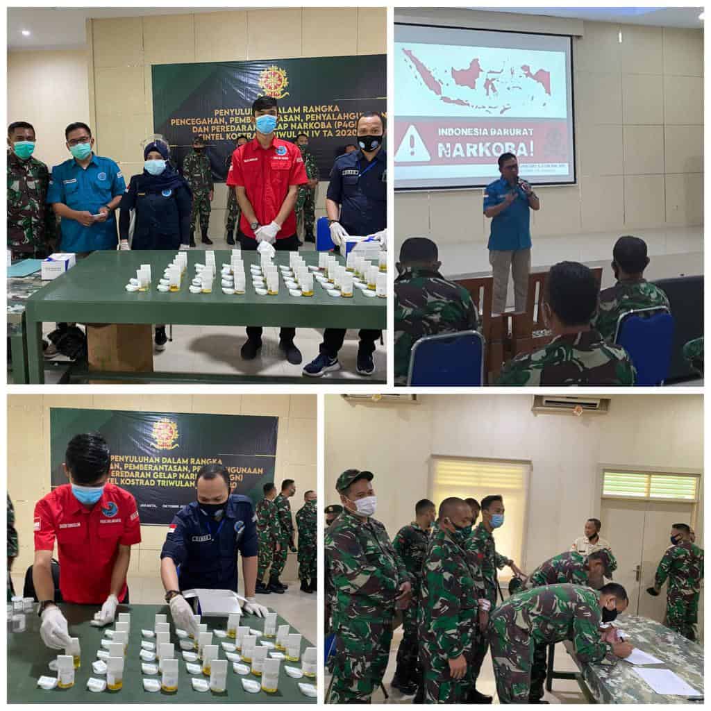 Sosialisasi dan Pemeriksaan Narkotika Melalui Tes Urine bagi Militer dan PNS Zeni Kostrad. Sosialisasi dan Pemeriksaan Narkotika Melalui Tes Urine bagi Militer dan PNS Zeni Kostrad.