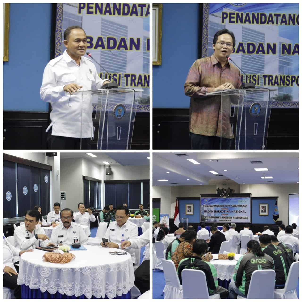 Penandatanganan Nota Kesepahaman antara Badan Narkotika Nasional dengan PT. Solusi Transportasi Indonesia (Grab Indonesia)