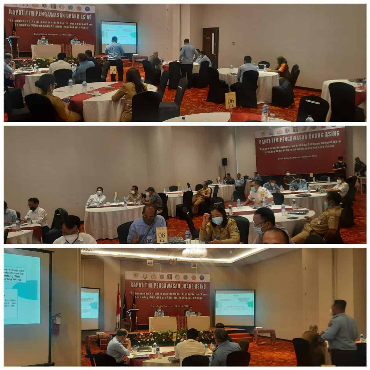 Rapat TIMPORA (Pengawasan Keimigrasian di Masa Tatanan Normal Baru Terhadap WNA di Kota Administrasi Jakarta Pusat). Rapat TIMPORA (Pengawasan Keimigrasian di Masa Tatanan Normal Baru Terhadap WNA di Kota Administrasi Jakarta Pusat).