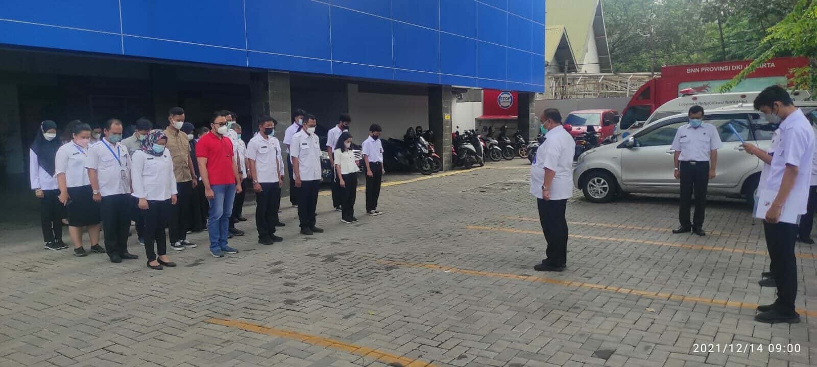 Pelaksanaan Apel Pagi di lingkungan BNN Provinsi DKI Jakarta WhatsApp Image 2021 12 14 at 10.59.59