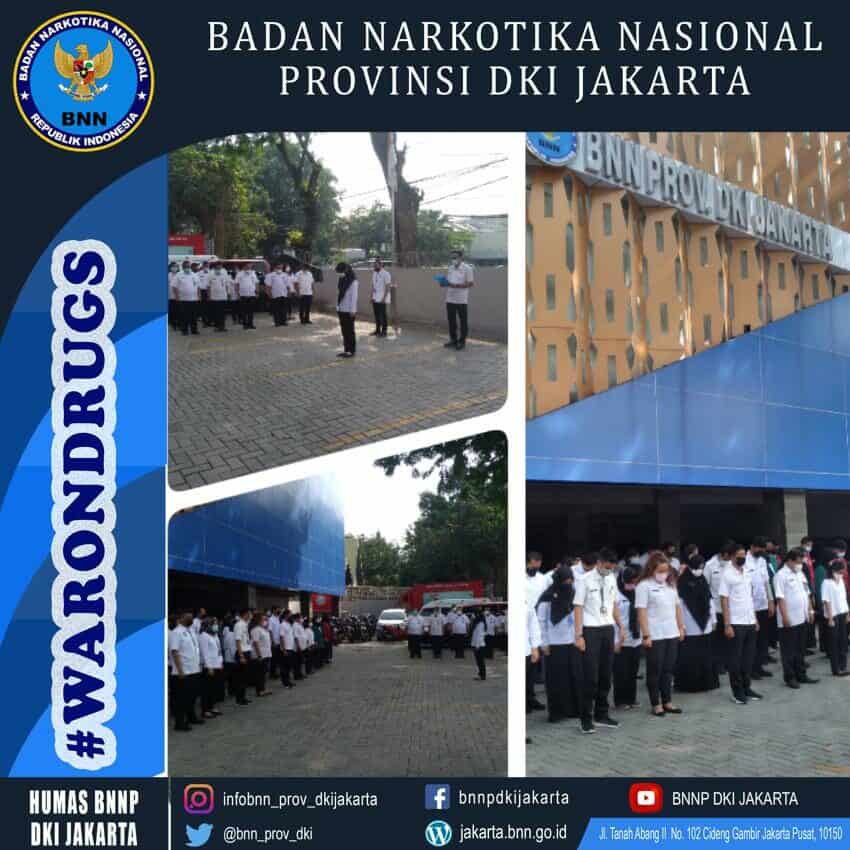 Pelaksanaan Apel Pagi di lingkungan BNN Provinsi DKI Jakarta WhatsApp Image 2022 01 04 at 10.44.23