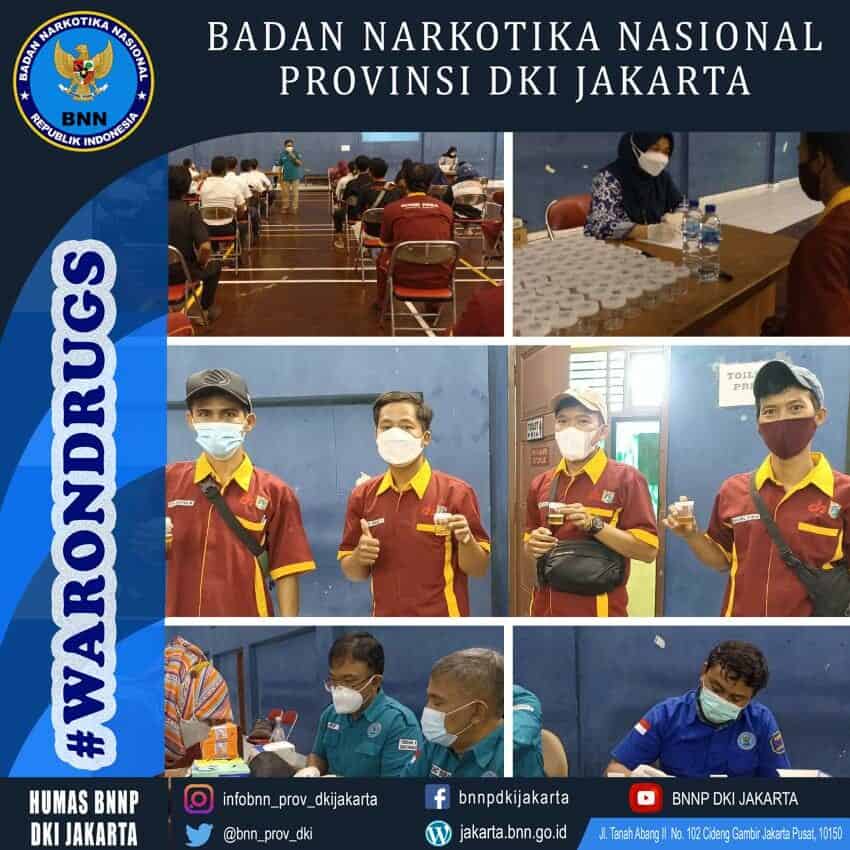 Pemeriksaan Narkotika Melalui Tes Urine bagi PJLP Dinas Pemuda dan Olahraga Kota Administrasi Jakarta Barat