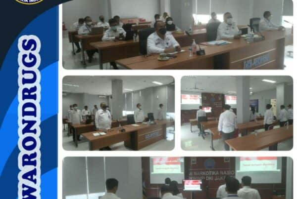Rapat Pimpinan Video Conference antara Sestama BNN dengan Para Kepala BNN Provinsi dan BNN Kota