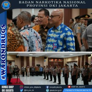 Upacara Laporan Kenaikan Pangkat Anggota Polri Penugasan di Lingkungan Badan Narkotika Nasional