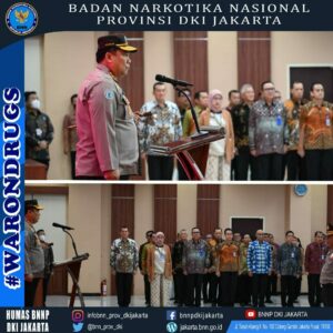 Upacara Laporan Kenaikan Pangkat Anggota Polri Penugasan di Lingkungan Badan Narkotika Nasional