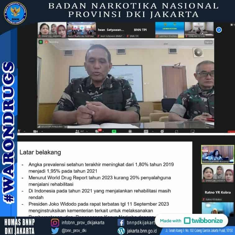 BNNP DKI Jakarta Mengikuti Webinar tentang Juknis Pelaksanaan Rehabilitasi Extraordinary