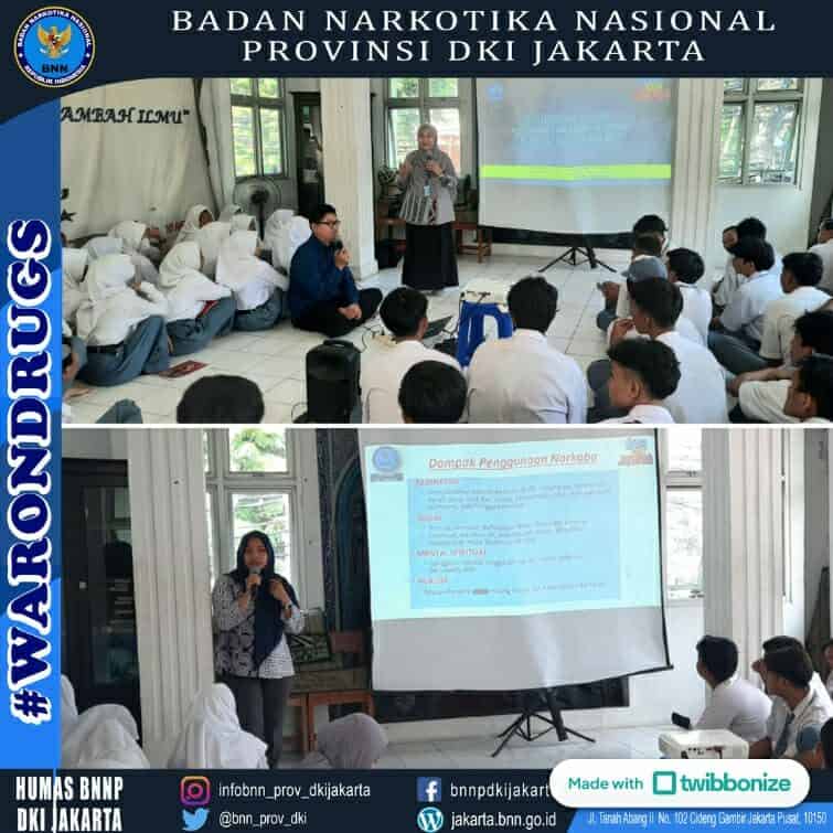 Koordinasi dan Sosialisasi dalam Rangka Fasilitasi Advokasi Program Ketahanan Keluarga Anti Narkoba Berbasis Sumber Daya Pembangunan Desa dalam rangka Extraordinary Koordinasi dan Sosialisasi dalam Rangka Fasilitasi Advokasi Program Ketahanan Keluarga Anti Narkoba Berbasis Sumber Daya Pembangunan Desa ke SMK Al-Ihsan Jakarta dalam rangka Extraordinary