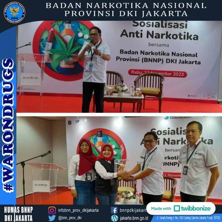 Sosialisasi Anti Narkotika di Kantor Bank DKI Jakarta Pusat dalam rangka Kegiatan Extraordinary Sosialisasi Anti Narkotika di Kantor Bank DKI Jakarta Pusat dalam rangka Kegiatan Extraordinary