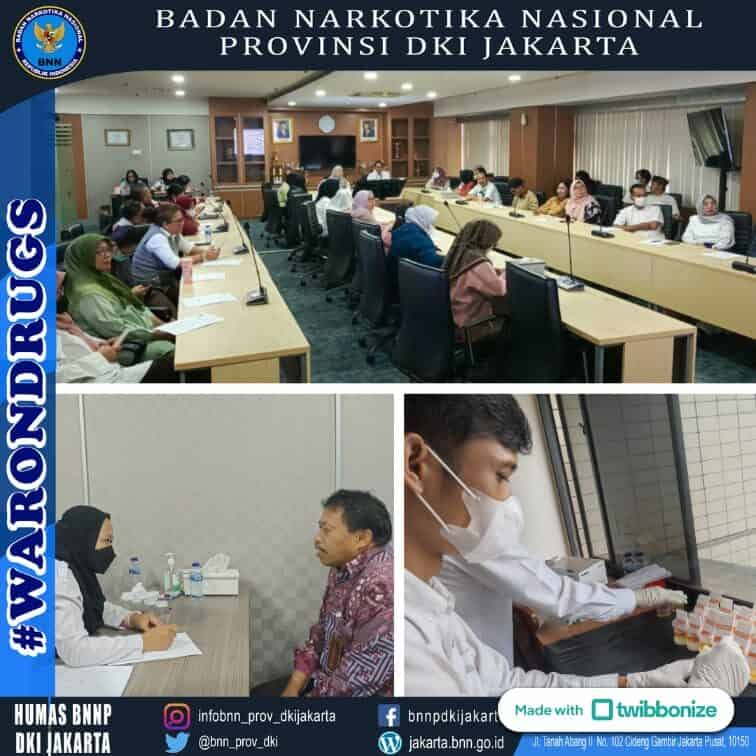 Sosialisasi P4GN dan Pemeriksaan Narkotika melalui Tes Urine bagi pegawai Biro Keuangan dan BMN Kemendikbud Ristek untuk penanggulangan Extraordinary Crime Sosialisasi P4GN dan Pemeriksaan Narkotika melalui Tes Urine bagi pegawai Biro Keuangan dan BMN Kemendikbud Ristek untuk penanggulangan Extraordinary Crime