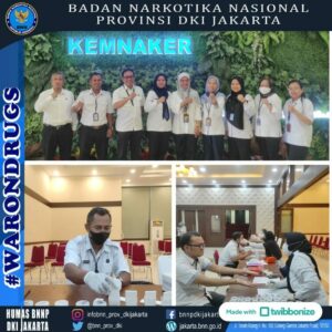 Pemeriksaan Narkotika melalui Tes Urine bagi pegawai di lingkungan Ditjen PHI dan Jamsos Kemenaker RI untuk penanggulangan Extraordinary Crime. Pemeriksaan Narkotika melalui Tes Urine bagi pegawai di lingkungan Ditjen PHI dan Jamsos Kemenaker RI untuk penanggulangan Extraordinary Crime.