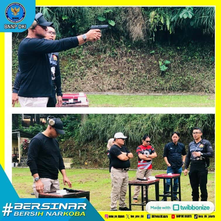 Latihan Menembak di Lingkungan BNNP DKI Jakarta Latihan Menembak di Lingkungan BNNP DKI Jakarta