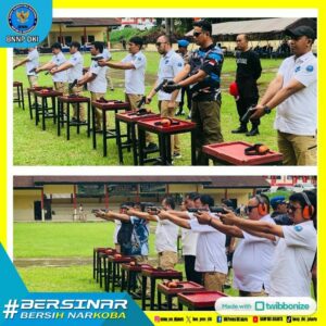 Latihan Menembak di Lingkungan BNNP DKI Jakarta