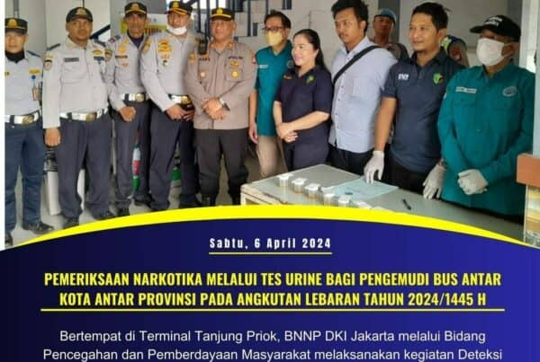 Deteksi Dini melalui tes urine bagi Pengemudi Bus AKAP (Antar Kota Antar Provinsi) pada angkutan Lebaran 2024/1445 H