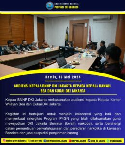 AUDIENSI KEPALA BNNP DKI JAKARTA KEPADA KEPALA KANWIL BEA DAN CUKAI DKI JAKARTA