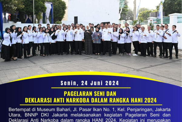 BNNP DKI JAKARTA GELAR PAGELARAN SENI DAN DEKLARASI ANTI NARKOBA DALAM RANGKA HANI 2024