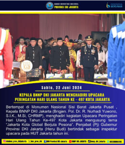 KEPALA BNNP DKI JAKARTA TURUT HADIR DALAM PERINGATAN ULANG TAHUN KE-497 JAKARTA