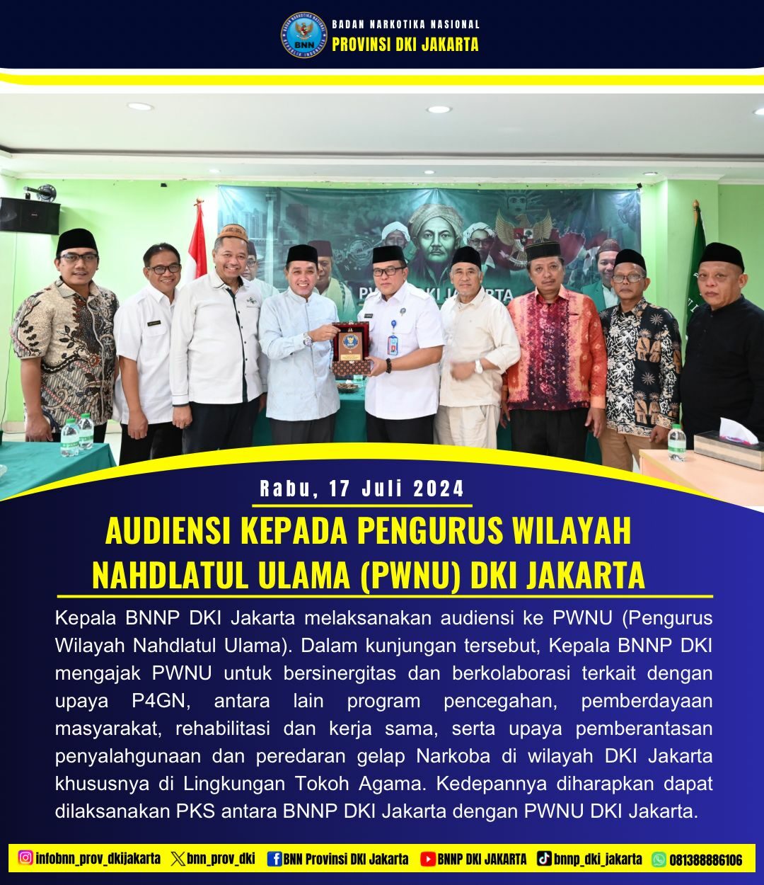 AUDIENSI KEPADA PENGURUS WILAYAH NAHDLATUL ULAMA (PWNU) DKI JAKARTA Konsep Otomatis