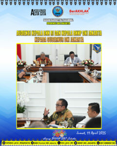 AUDIENSI KEPALA BNN RI DAN KEPALA BNNP DKI JAKARTA KEPADA GUBERNUR DKI JAKARTA